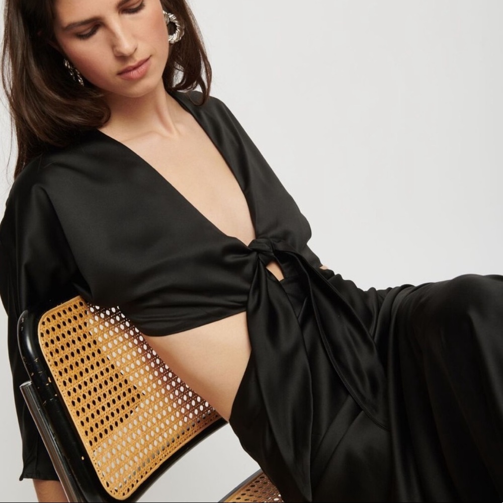 NWT Dynamite Cutout Satin Midi Dress